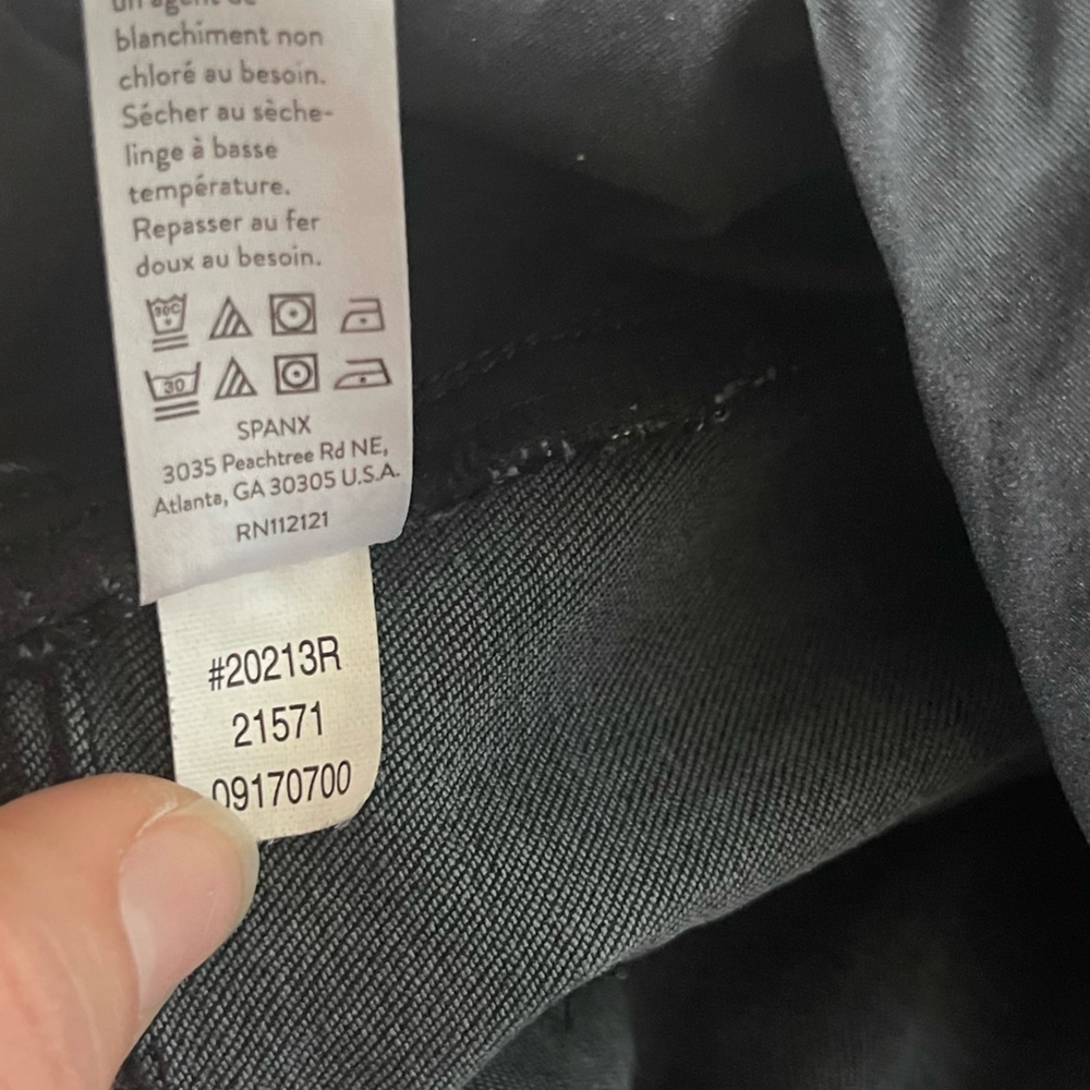 SPANX Vintage Black Distressed Ankle Skinny Pullon Leggings Elastic Waist - Picture 12 of 15